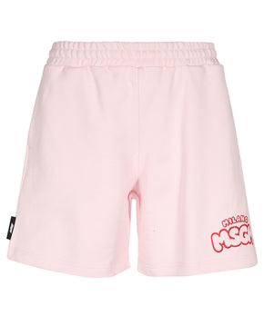 MSGM MAN'S COTTON LIGHT PINK SHORTS