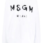 MSGM Logo print drawstring hoodie 1 16153814_31078704_1000