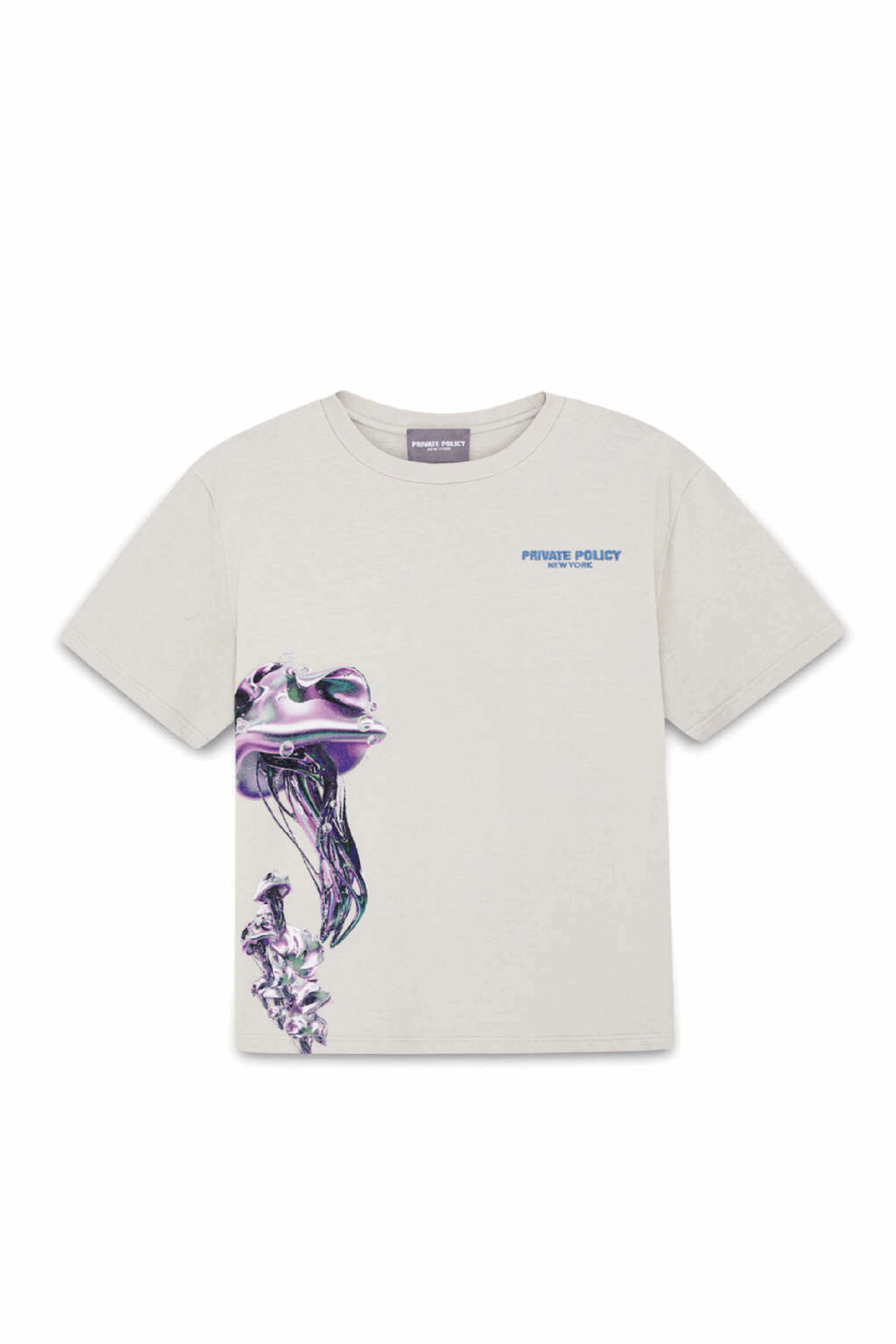 Private Policy METAL FUNGI PRINTING SHORT SLEEVES T-SHIRT Private Policy METAL FUNGI PRINTING SHORT SLEEVES T-SHIRT