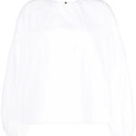 MSGM WHITE COTTON BLOUSE