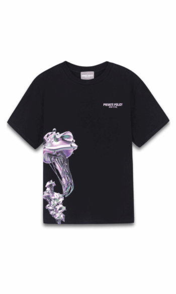PRIVATE POLICY METAL FUNGI PRINTING SHORT SLEEVES T-SHIRT