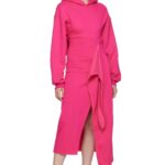 OTTOLINGER HOODED WRAP DRESS BLUSH