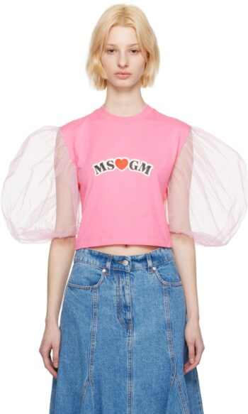 MSGM WOMAN'S PINK T-SHIRT