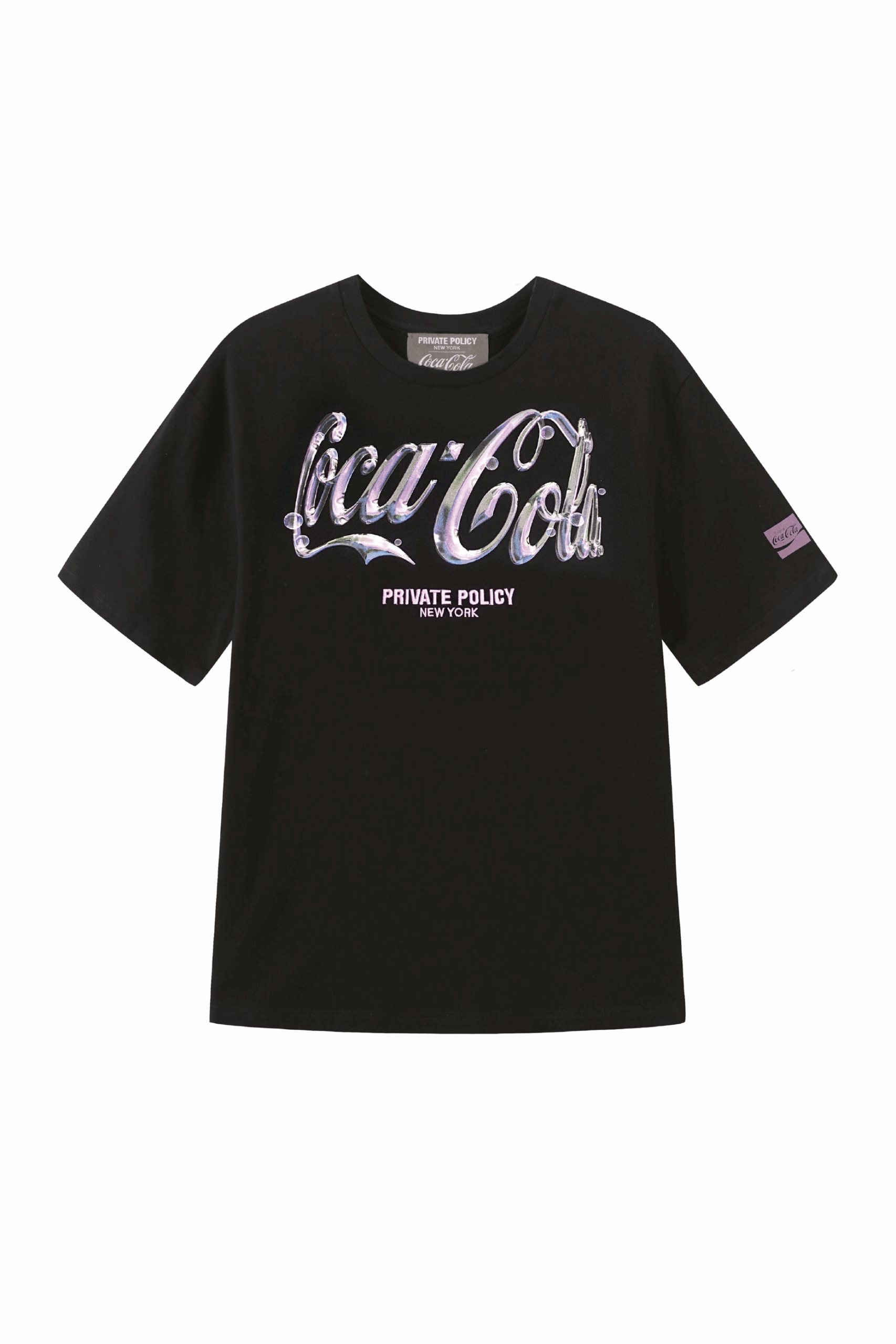 PRIVATE POLICY COCA COLA CHROME LOGO T-SHIRT PRIVATE POLICY COCA COLA CHROME LOGO T-SHIRT
