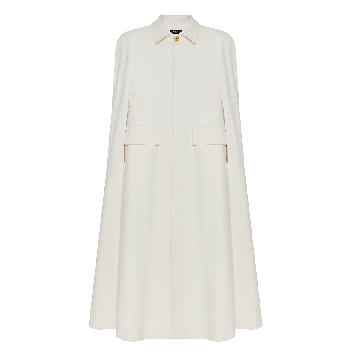 ANOUKI OFF WHITE COTTON CAPE STYLE COAT