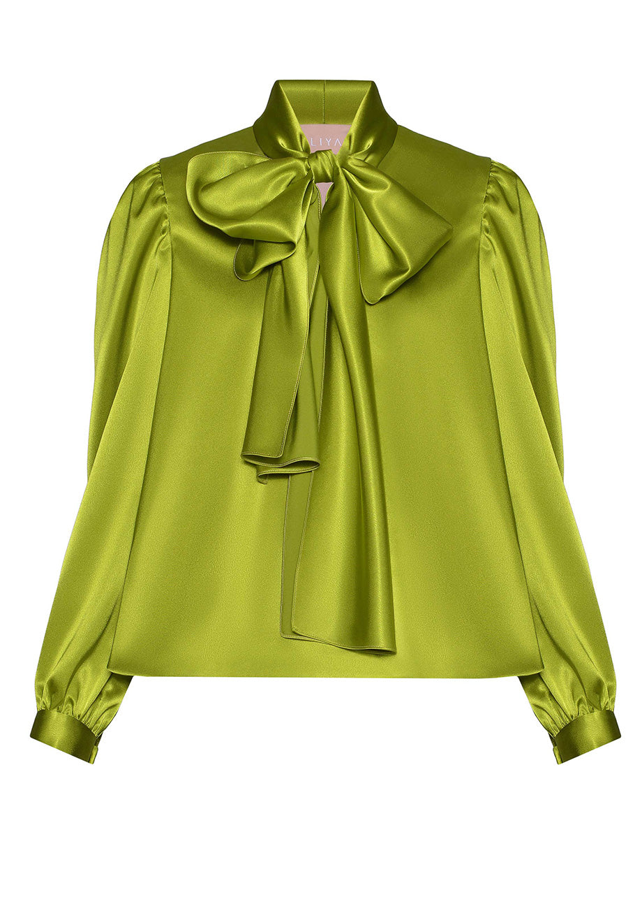 Liya Blouse With Attached Scarf 1 Liya Blouse With Attached Scarf