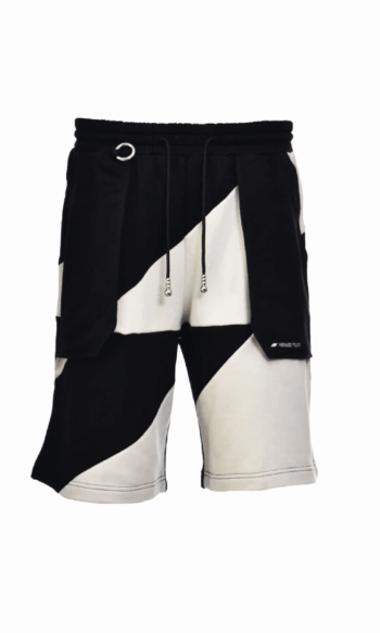 PRIVATE POLICY BLACK AND WHITE SHORTS