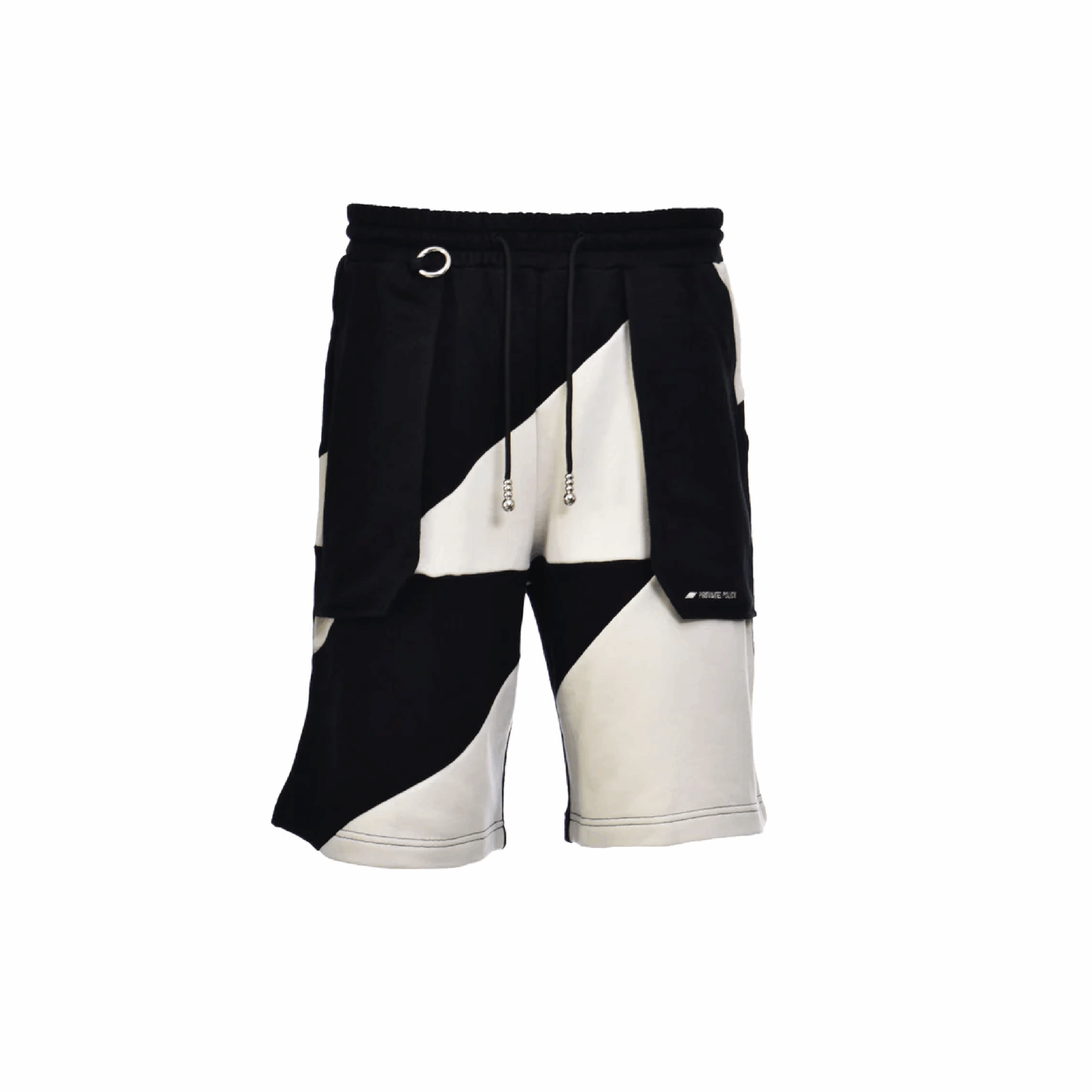 PRIVATE POLICY BLACK AND WHITE SHORTS PRIVATE POLICY BLACK AND WHITE SHORTS