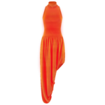 SIRAPOP ORANGE VELVET MIDI BUBBLE DRESS