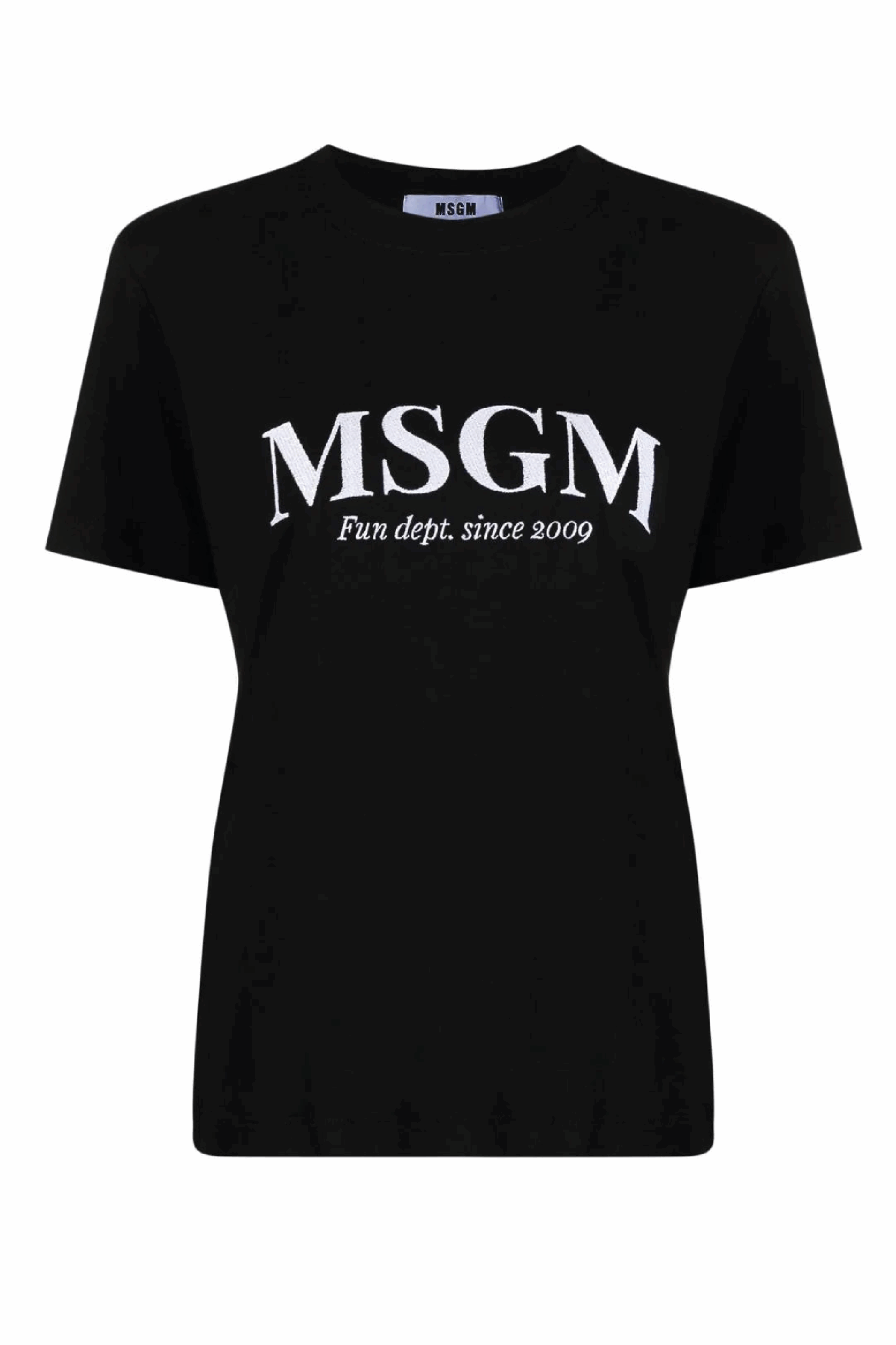 MSGM BLACK T-SHIRT MSGM BLACK T-SHIRT