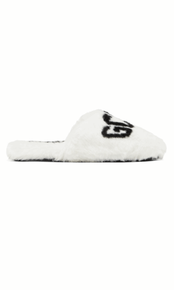 GCDS FUR LOGO SLIPPERS