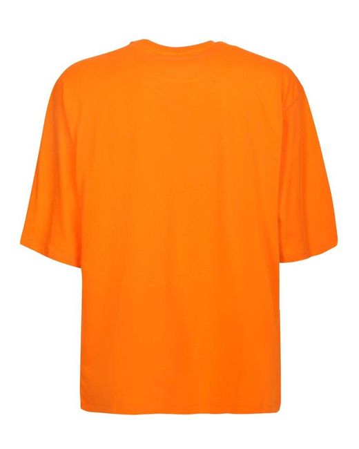 msgm-Orange-Logo-Printed-Crewneck-T-shirt-2