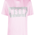 MSGM Light pink cotton T-shirt