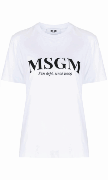 MSGM WHITE T-SHIRT