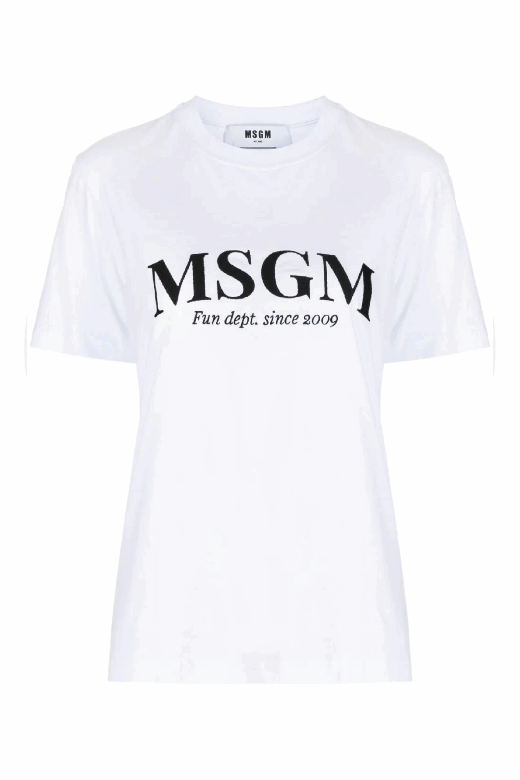 MSGM WHITE T-SHIRT MSGM WHITE T-SHIRT