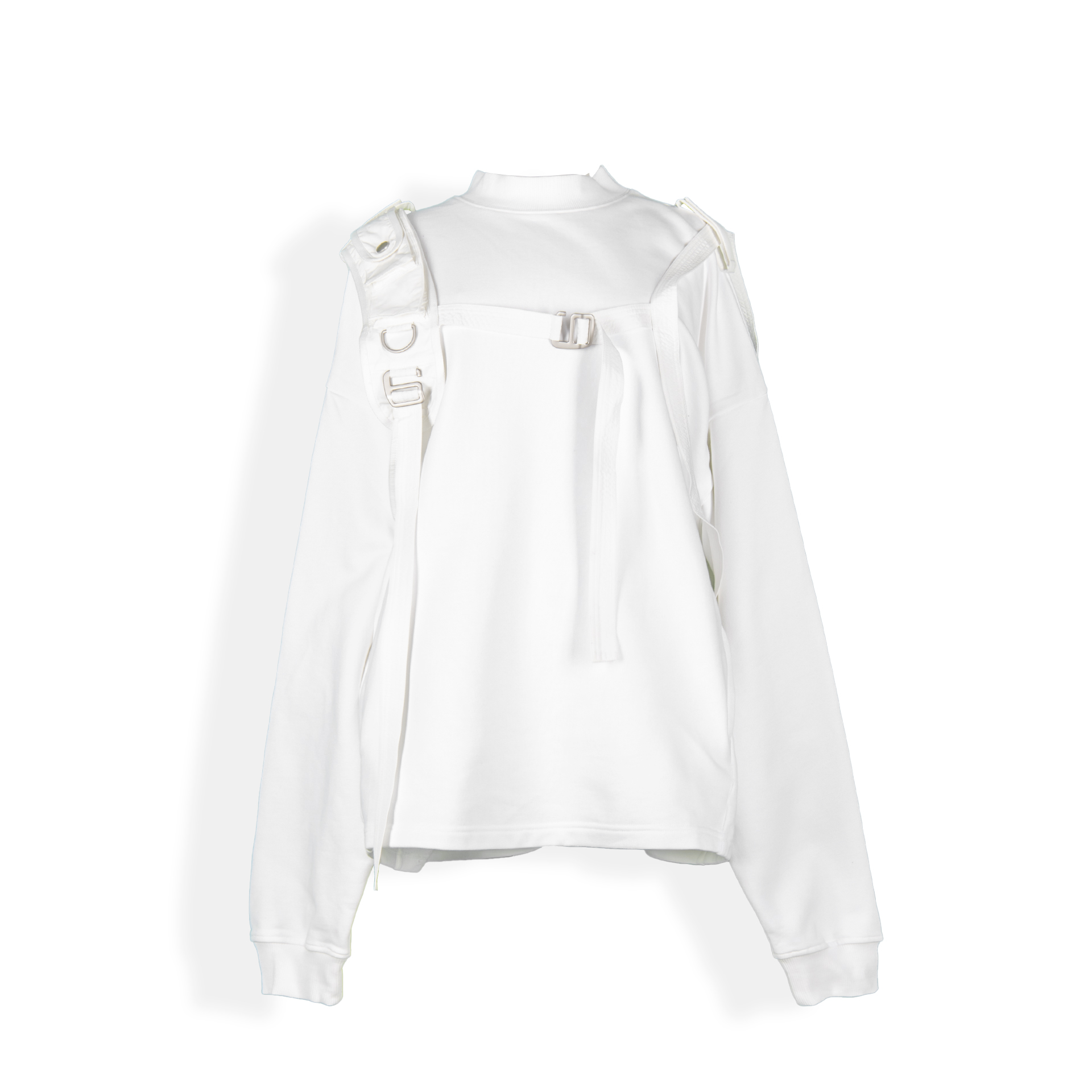 PRIVATE POLICY HARNESS SHOULDER STRAP SWEATSHIRT PRIVATE POLICY HARNESS SHOULDER STRAP SWEATSHIRT
