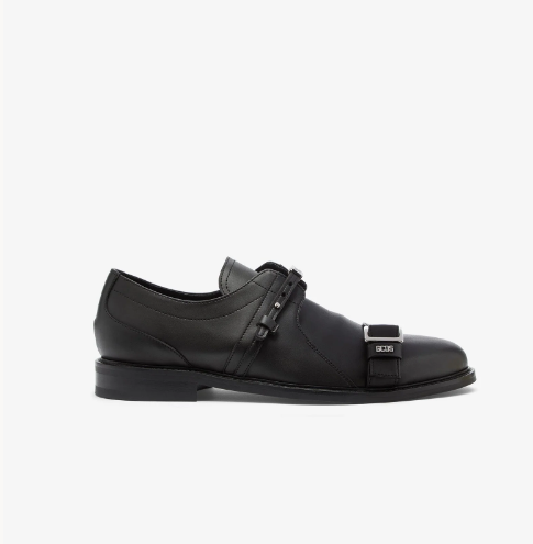 1 MULTI LACE BUCKLE DERBY SHOES,DERBY SHOES,BLACK MULTI LACE BUCKLE DERBY SHOES