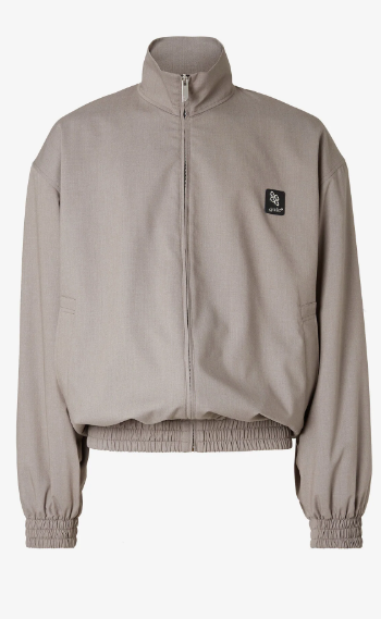 GCDS GREY OVERSIZED TAILORING CANVAS TRACK JACKET