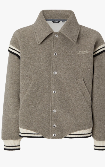 GCDS TAUPE COLLARED GCDS TEAM BOMBER