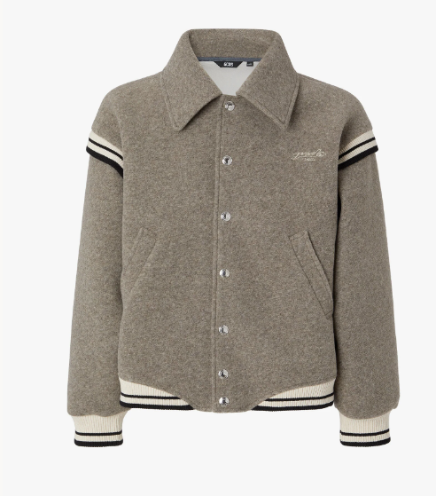 1 GCDS TEAM BOMBER,TAUPE COLLARED GCDS TEAM BOMBER,GCDS TAUPE COLLARED