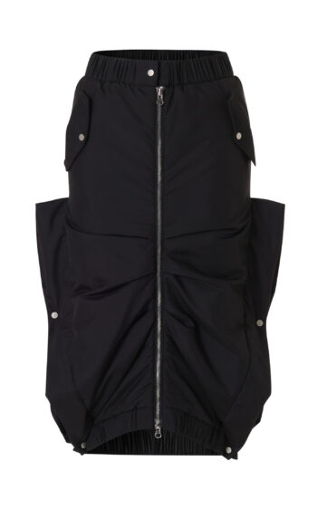 BESFXXK BLACK WAVY BOMBER SKIRTS