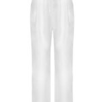[S- WT N005] HIGH WAIST PANTS (S, White)