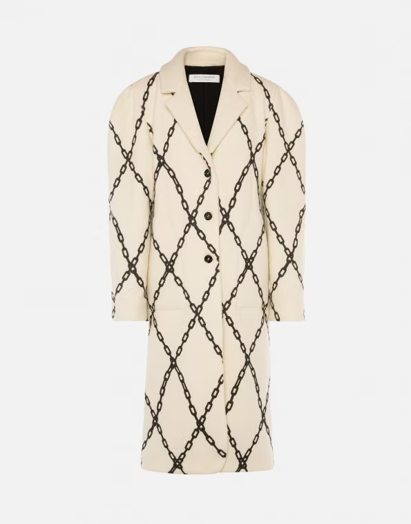 cooked wool coat with chain print (4) Cooked wool coat,PHILOSOPHY Cooked wool coat,PHILOSOPHY coat