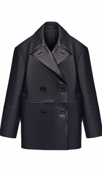 Arapkhanovi leather oversized jacket