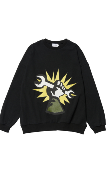 Hand Of Middle Class Kids Sweater -Black
