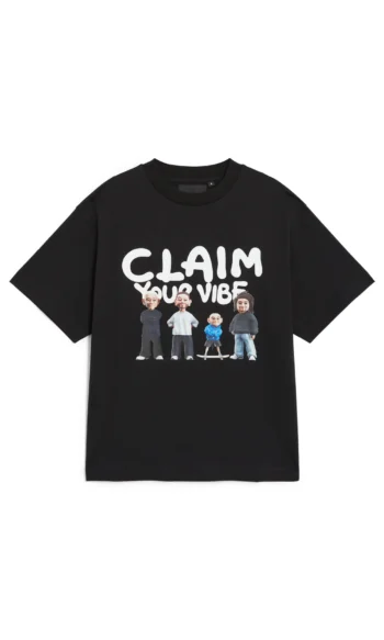 FREEMINDS CLAIM YOUR VIBE BLACK T-SHIRT