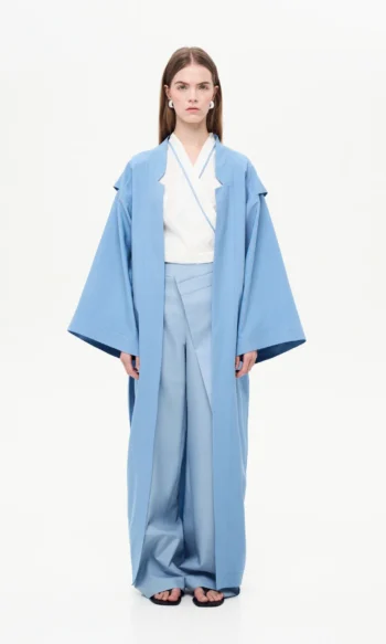 Eternal Kimono with Architectural Back Blue