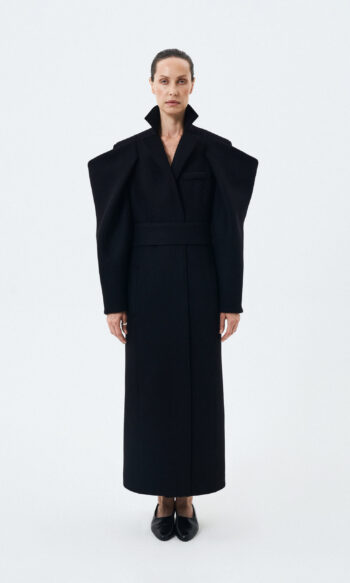 Eternal Coat with an architectural silhouette