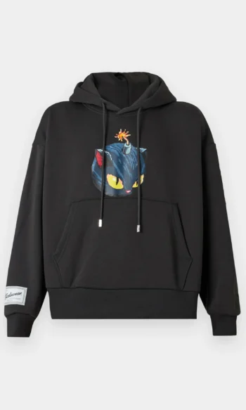 GCDS Kittho Pixel Printed Hoodie Grey