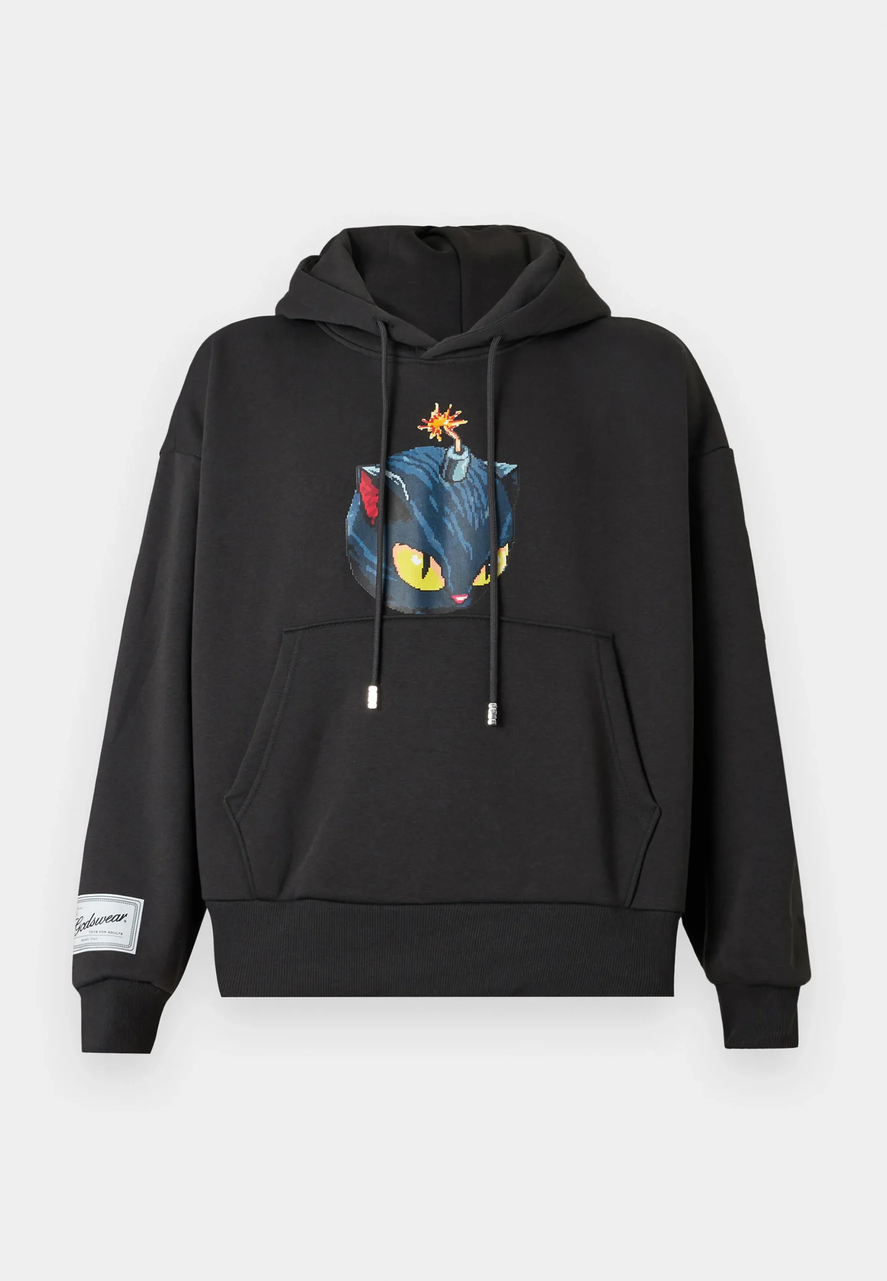 226ad976ed714af2a3ba5a45a105e42d Kittho Pixel Printed Hoodie Grey