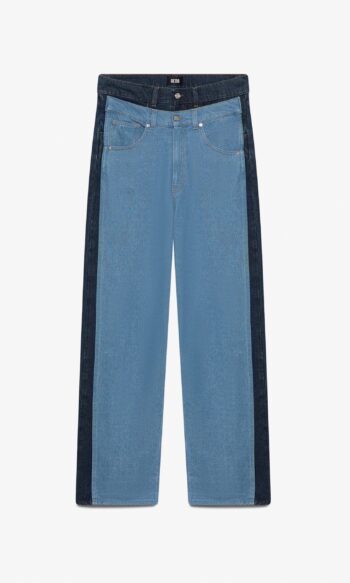 GCDS Denim Layered Loose Fit Trousers