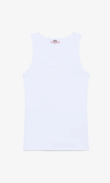 GCDS Logo Lounge Ribbed Tank Top