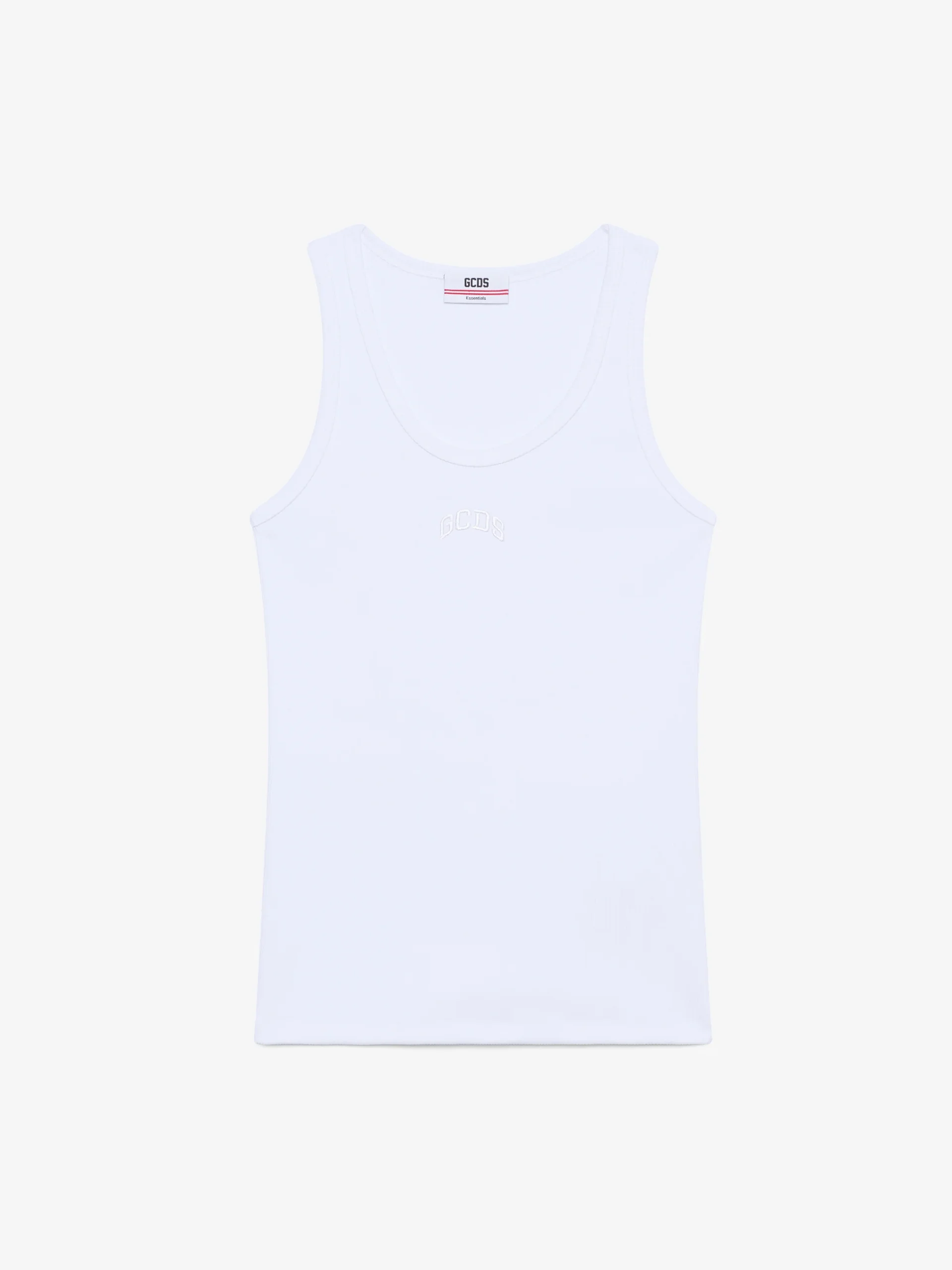 B2EW2801JA2_10-L_01_01 GCDS Logo Lounge Ribbed Tank Top
