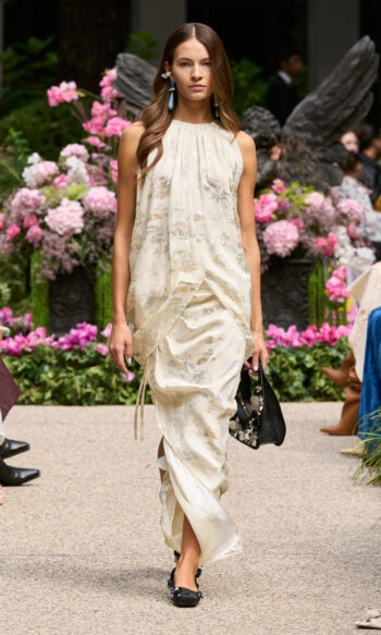 Sara Wong Landscape jacquard half skirt