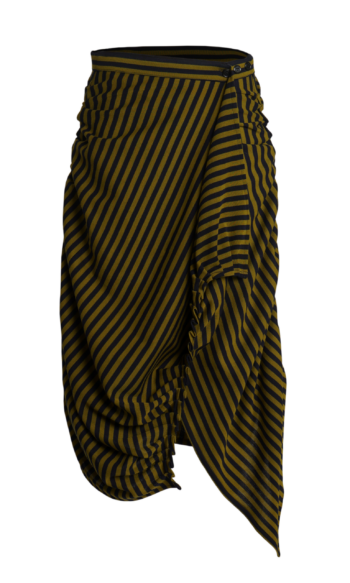 Torba Wrap striped skirt