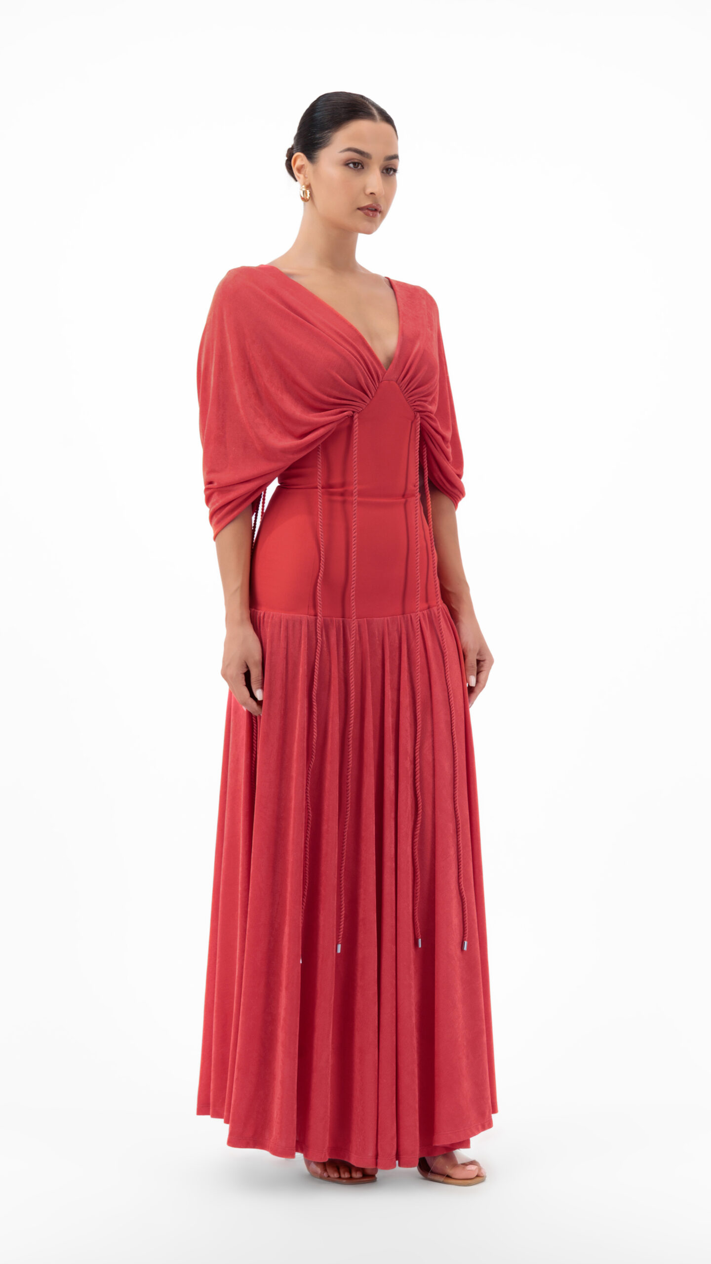 2_ Na design__full ___7 En&Ay Burgundy puff sleeves dress