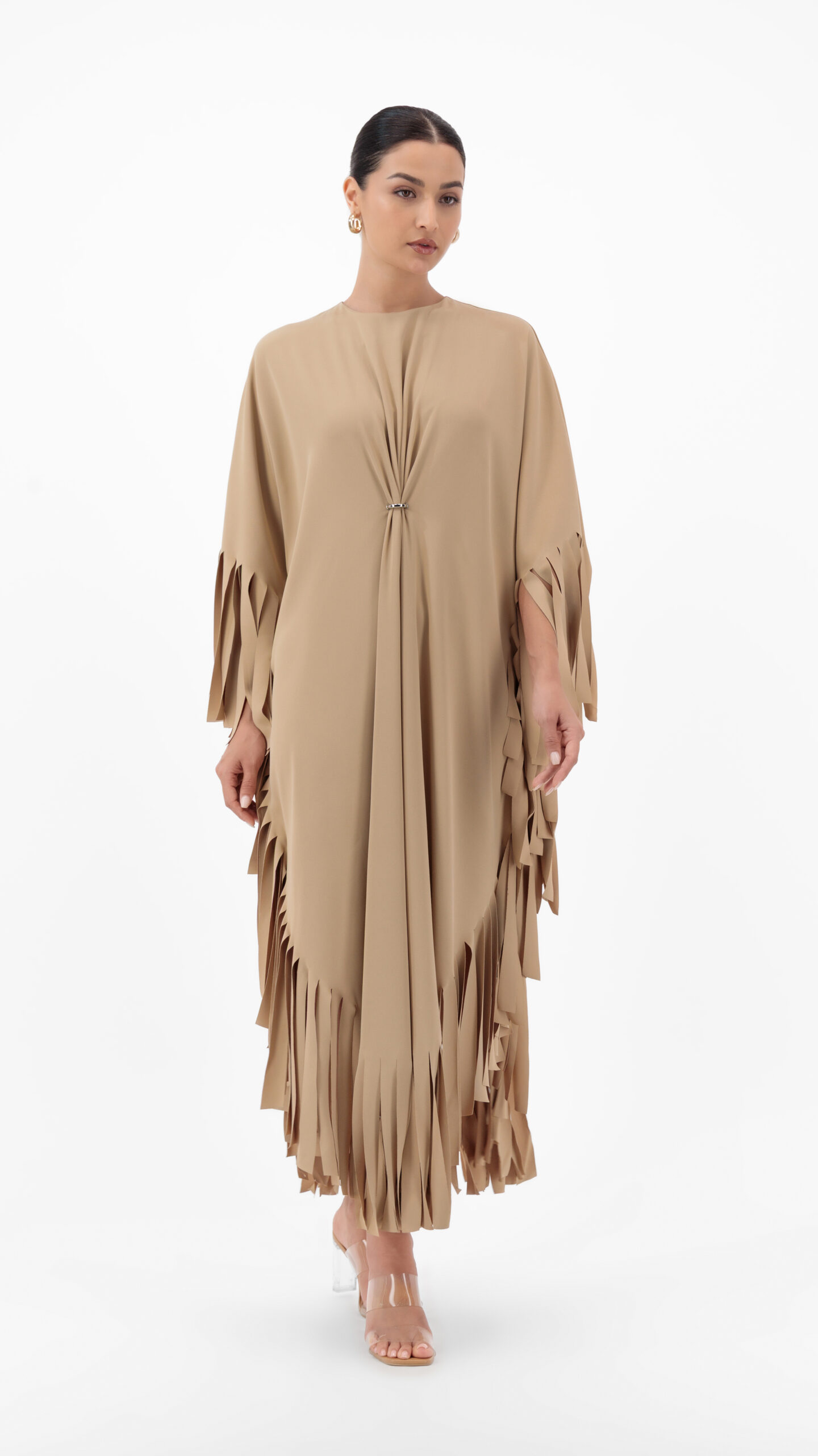 5_ Na design__full ___3 En&Ay Striped Fringe Dress beige