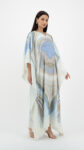 En&Ay Scarf Style Printed dress skyblue