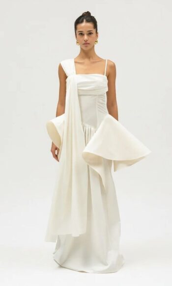 Off White Blanket Flower Dress
